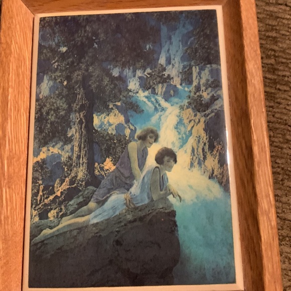 Maxfield Parrish “Waterfall” On Tile Made in the USA - Picture 2 of 4
